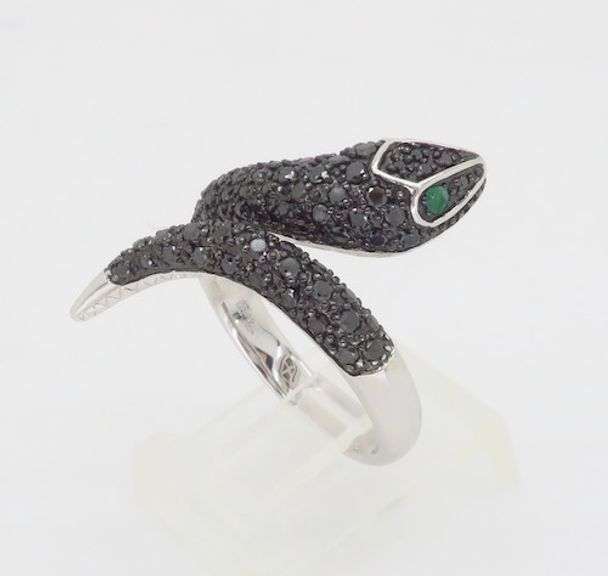 EFFY Black Diamond Snake Ring