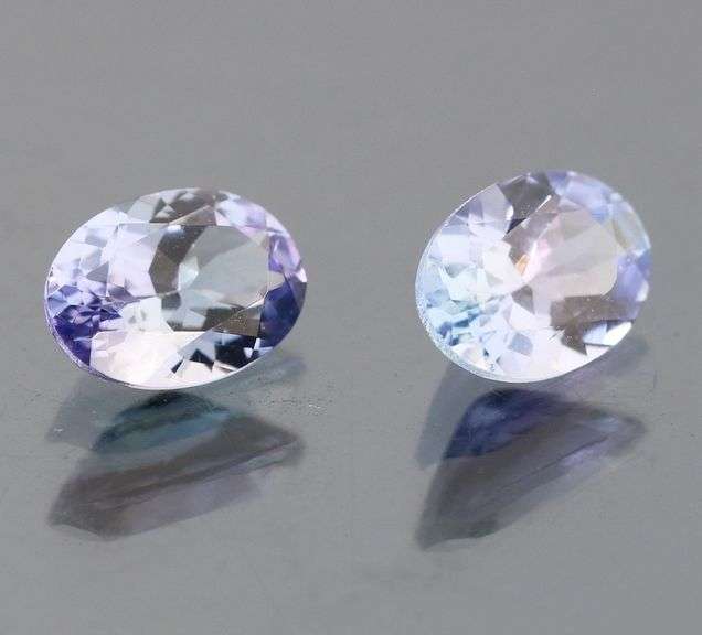 Superb 1.61ct blue violet Tanzanite pair