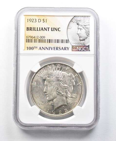 BU 1923-D Peace Silver Dollar NGC