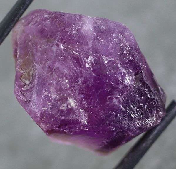 Big 35.17ct rich violet uncut Amethyst