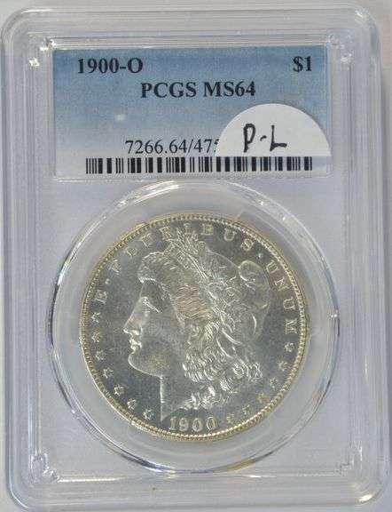 Prooflike nearly Gem BU 1900-O Morgan Silver Dollar. PCGS MS64