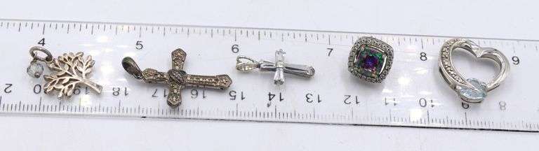 Group lot of vintage 925 sterling silver miscellaneous jewelry