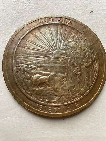 1916 Bronze Indiana Centennial Medal