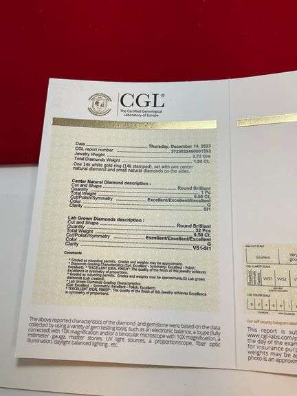 CERTIFIED BRAND NEW 14K WHITE GOLD DIAMOND ENGAGEMENT RING