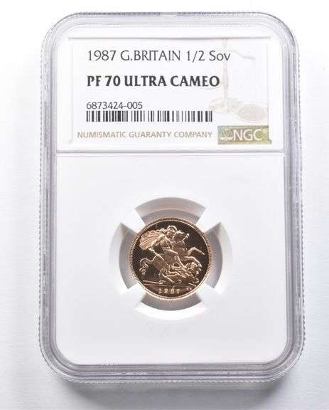 1987 Great Britain 1/2 Sovereign PF70 UCAM NGC