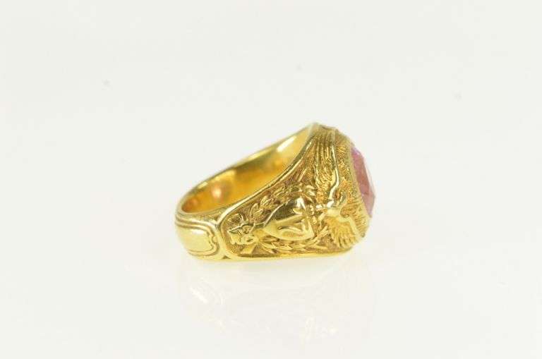 22K Yellow Gold 1917 Tiffany & Co. Art Deco Class Ring