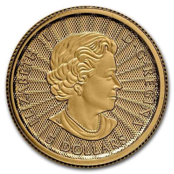 2022 Canada 1/10th Gold The Majestic Polar Bear Sealed In Plastic With Capsule