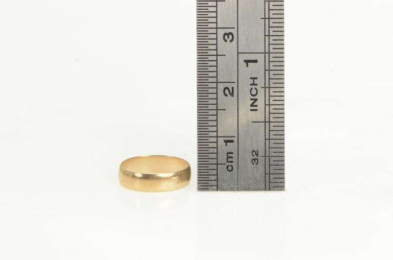 14K Rose Gold 3.7mm Vintage Simple Rounded Band Ring
