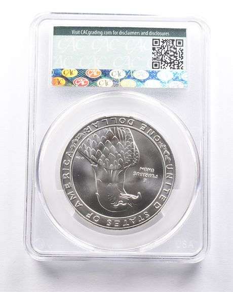 MS70 1983-D Olympic Discus Commemorative Dollar CAC CACG