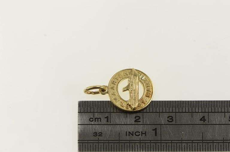 14K Yellow Gold St Maarten St Martin Cruise Ship Travel Charm/Pendant