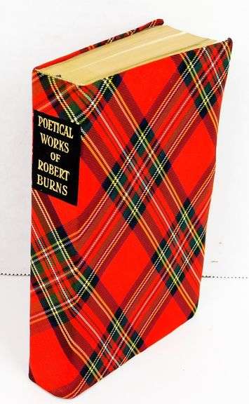 Works of Robert Burns Vintage Silk Tartan Book