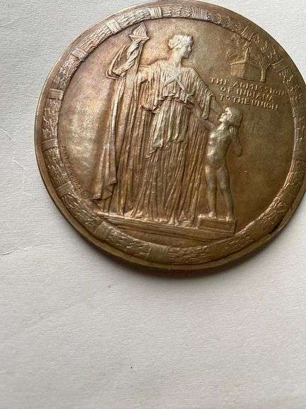 1916 Bronze Indiana Centennial Medal