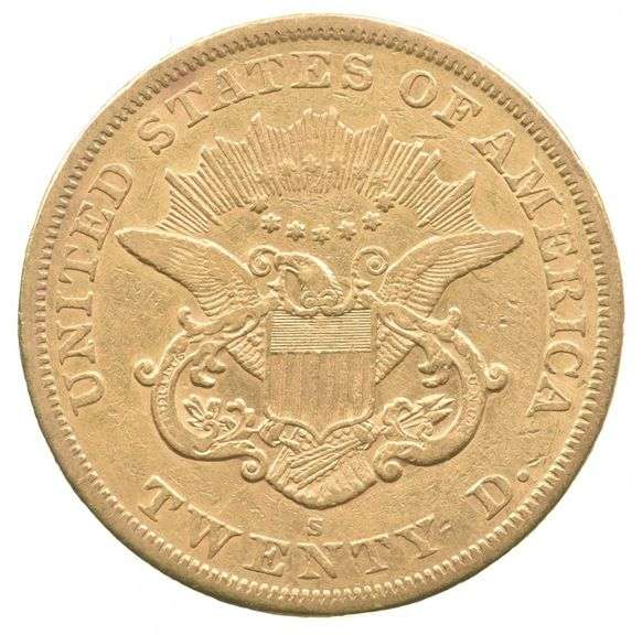 1865-S $20 Liberty Head Gold Double Eagle