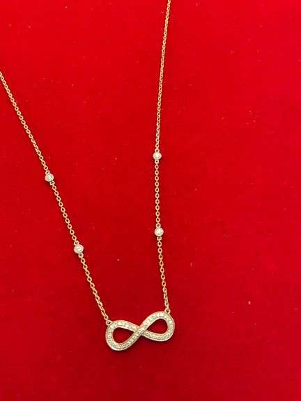 BRAND NEW 14K ROSE GOLD DIAMOND STATION NECKLACE