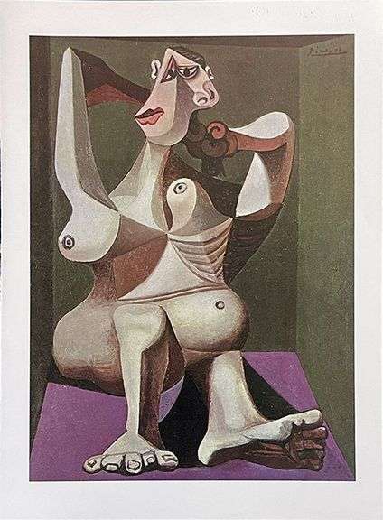 Collectible Vintage Pablo Picasso, Woman Dressing Her Hair (1940)