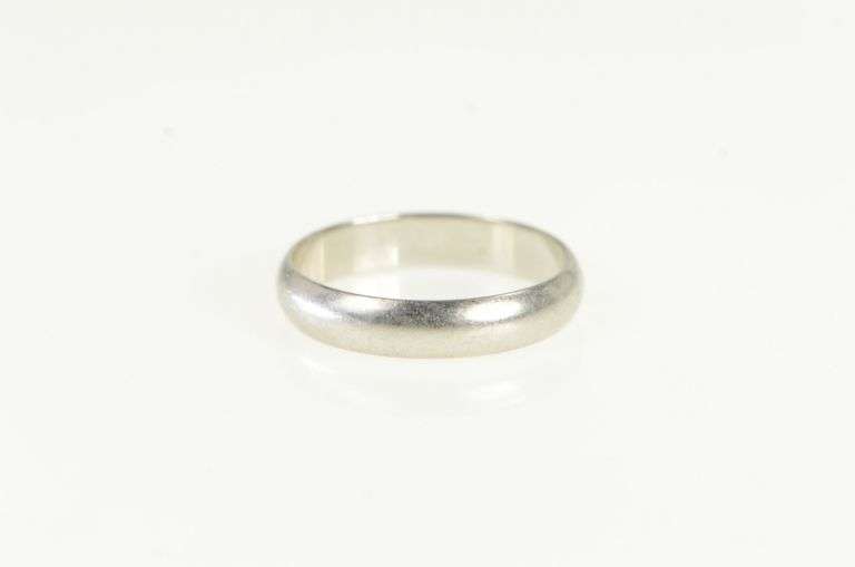 Platinum 4.0mm Rounded Classic Wedding Band Ring