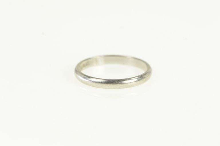 Platinum 2.6mm Vintage Art Deco Wedding Band Ring