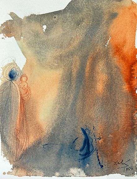 Extremely Rare and Collectible Salvador Dali Lithograph From 'Biblia Sacra' Suite