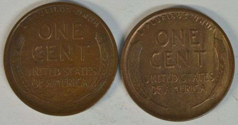 Choice Brown AU 1921-S and 1922-D Lincoln Cents