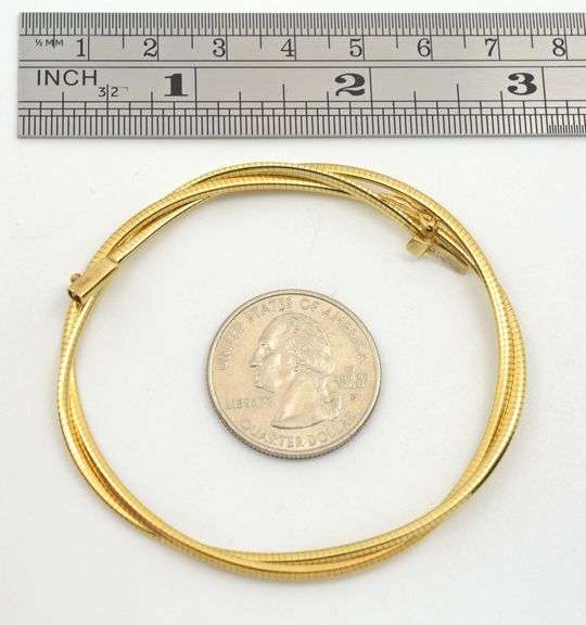 Useful 14K YG Omega Necklace