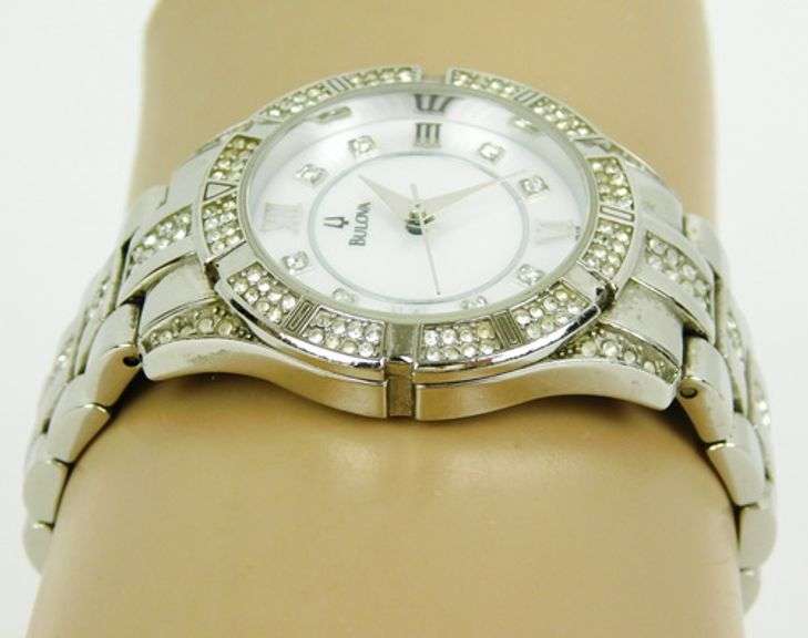 Ladies Bulova Bejeweled Wrist Watch, Runs