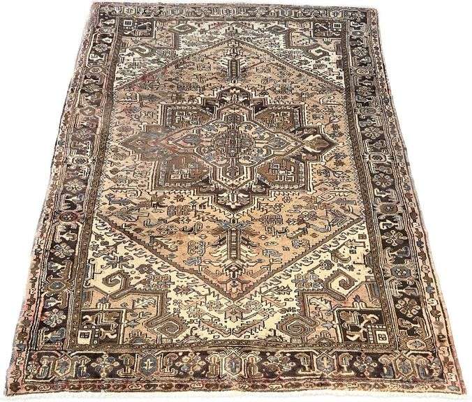 Semi Antique Persian Heriz 7.9x10.8
