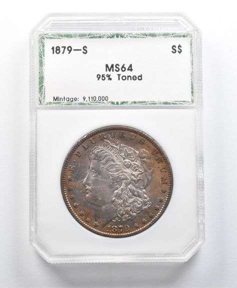 MS64 1879-S Morgan Silver Dollar PCI Beautifully Toned