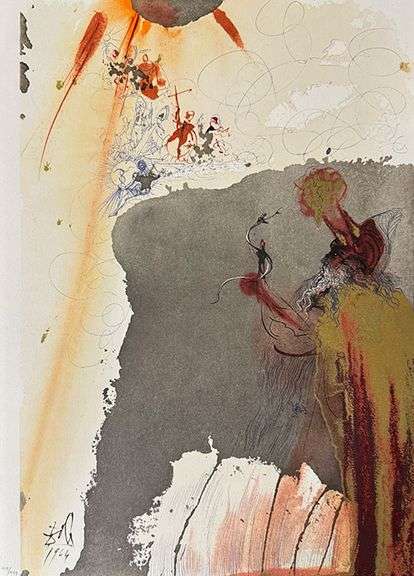 Extremely Rare and Collectible Salvador Dali Lithograph From 'Biblia Sacra' Suite
