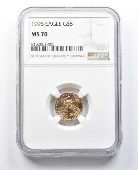 MS70 1996 $5 American Gold Eagle 1/10 Oz Gold NGC