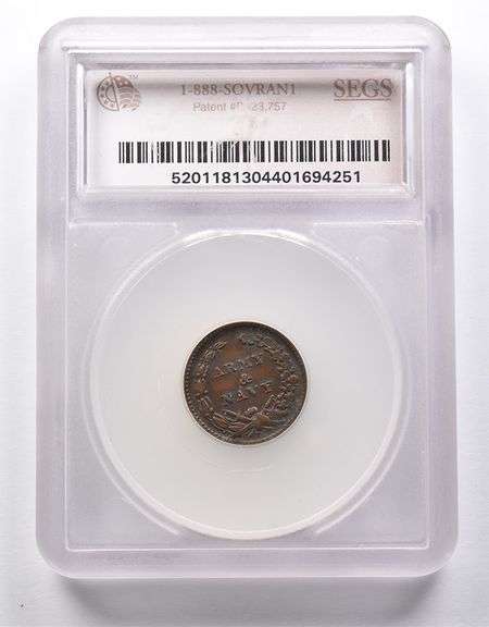 AU55 1863 Civil War Token Army & Navy SEGS
