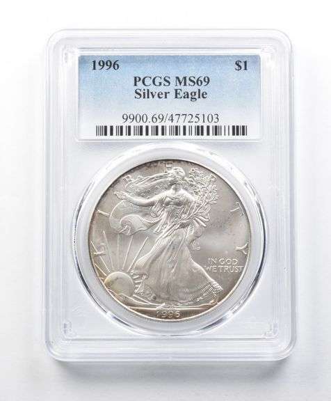 MS69 1996 American Silver Eagle PCGS Peripheral Toning