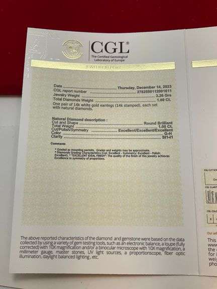 CERTIFIED BRAND NEW 14K WHITE GOLD DIAMOND DROP EARRINGS