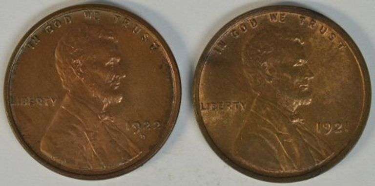 1921 in Choice BU and 1922-D in sharp Uncirculated