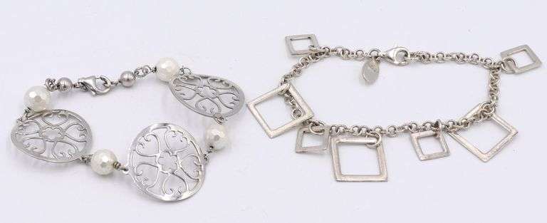 2 Vintage 925 sterling silver bracelets