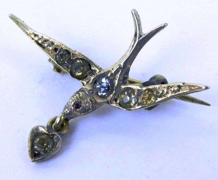 Antique 900 Silver French Saint de Esprit Pin