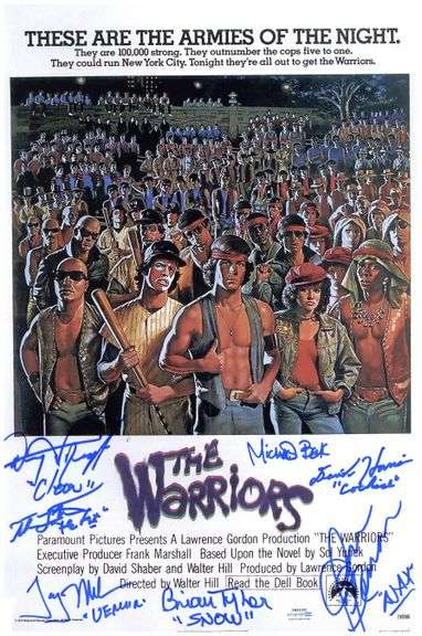 The Warriors Cast Autographed 12x18 Poster Photo Exact Proof ACOA