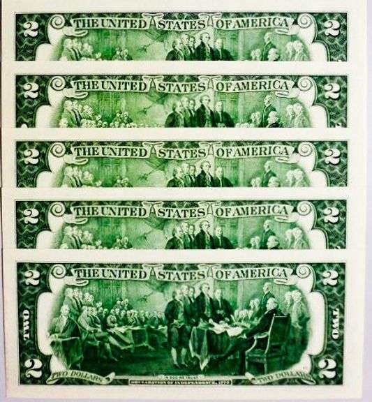 (5) Superb Crisp 2017A $2 Star Notes Philadelphia-Consecutive!