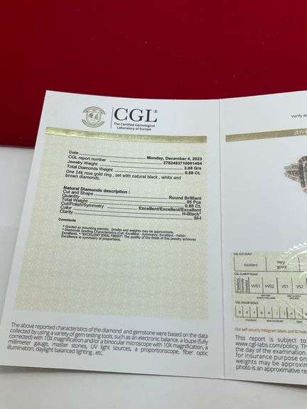 CERTIFIED 14K ROSE GOLD AND DIAMOND RING