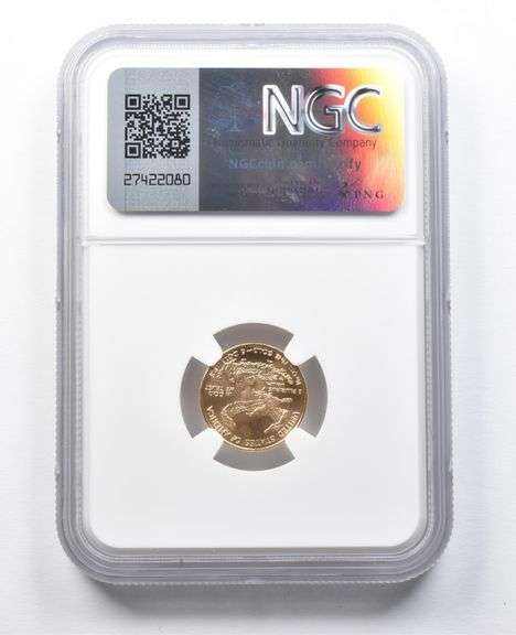 MS70 1996 $5 American Gold Eagle 1/10 Oz Gold NGC