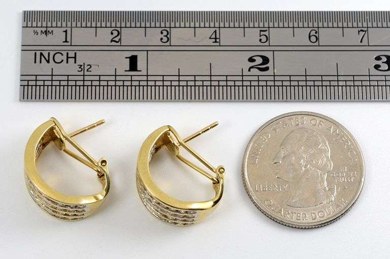 Dazzling 1 Ct. T.W. Chnnel Set Diamond Earrings