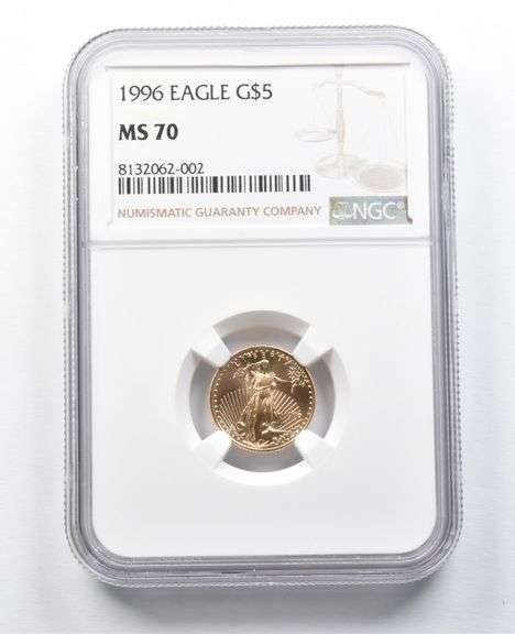 MS70 1996 $5 American Gold Eagle 1/10 Oz Gold NGC
