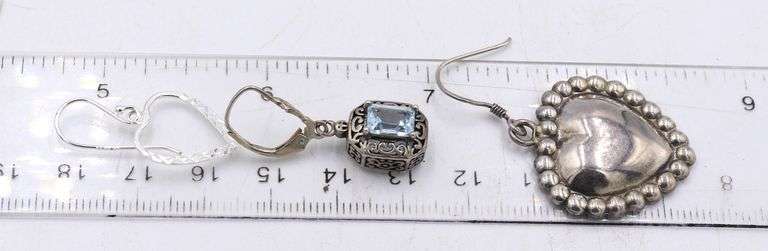 Group lot of vintage 925 sterling silver earrings