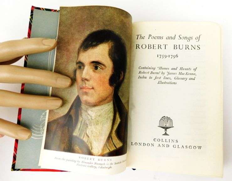 Works of Robert Burns Vintage Silk Tartan Book
