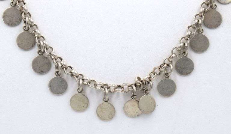 Vintage 925 sterling silver dangle necklace