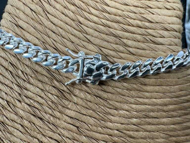 Sterling Silver Solid Miami Cuban Link Chain 5.7mm 925 Italy Box Lock Bracelet 7"