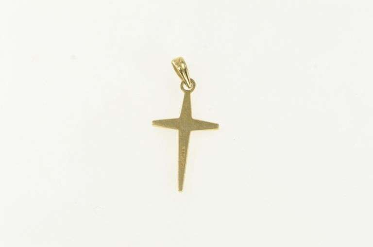 14K Yellow Gold Christian Faith Symbol Cross Vintage Charm/Pendant