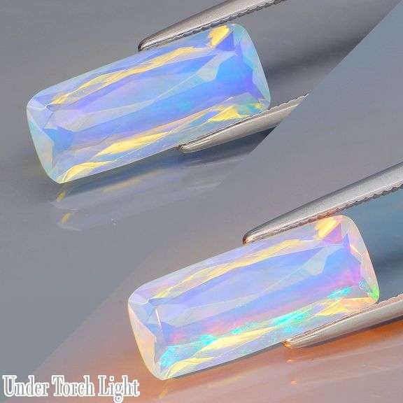 Excellent glittering 2.14ct faceted Jelly Opal