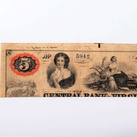 Scarce Central Bank of Staunton Va $2 Note