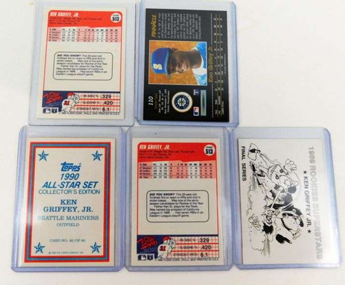 5 Ken Griffey, Jr. Baseball Cards