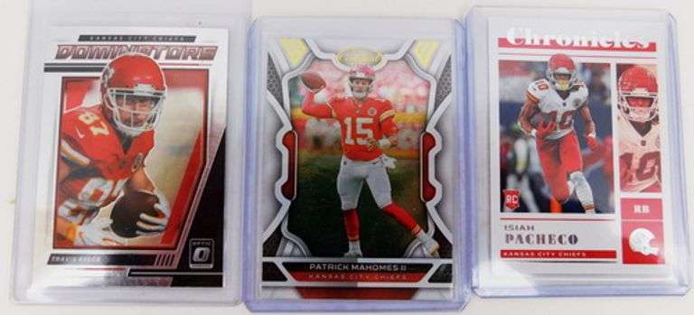 3 Kansas City Chiefs Greats Football Cards